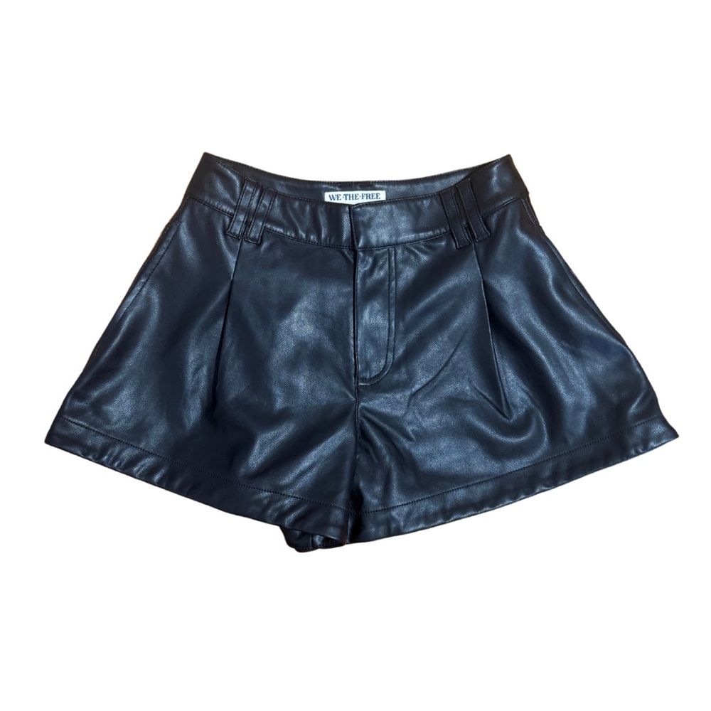 Free People Faux Leather Shorts NWOT